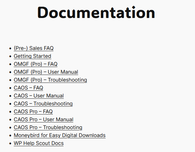 WP Help Scout Docs' output of the docs_base shortcode.